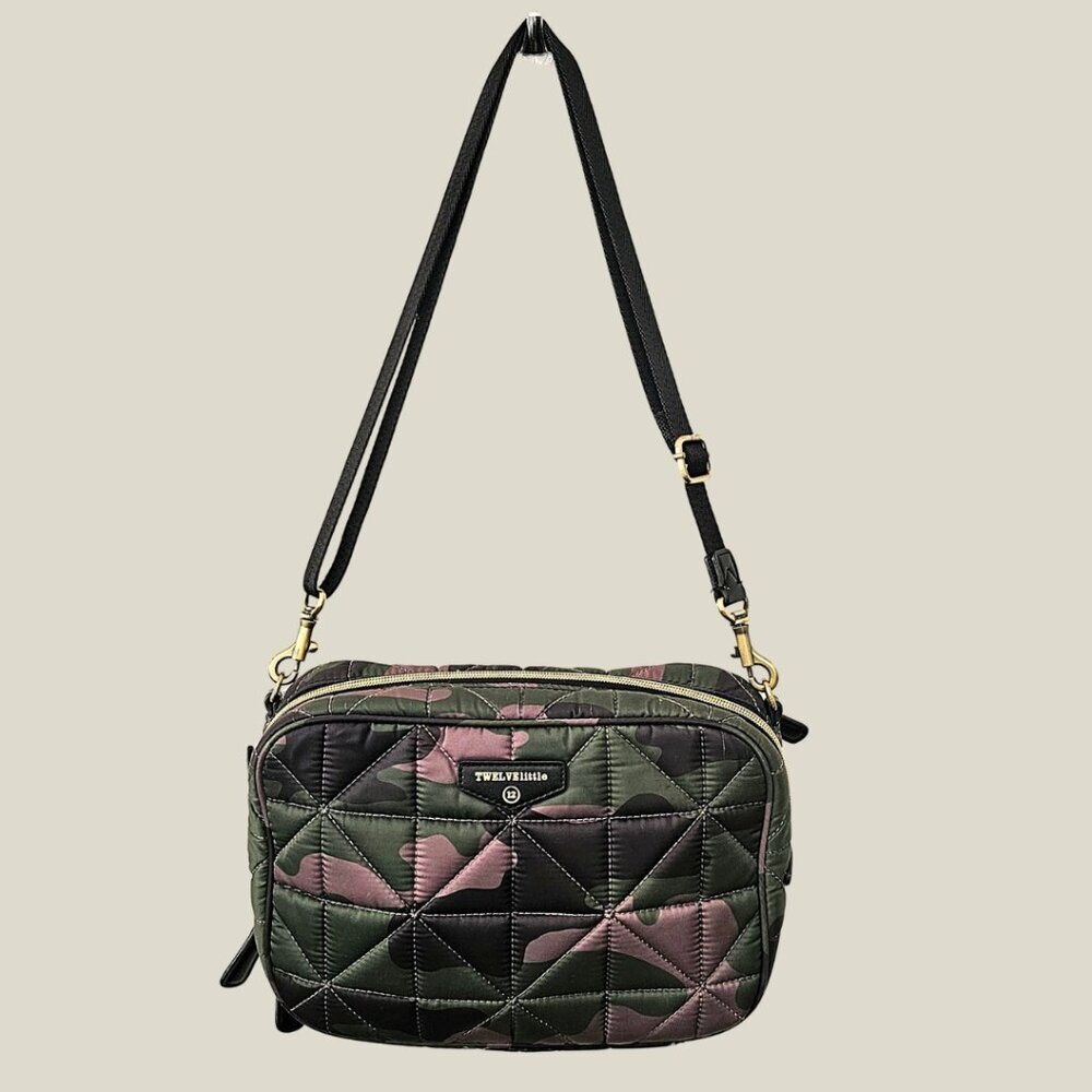 TWELVElittle Diaper Clutch Crossbody Diaperbag with Changing Pad Camo